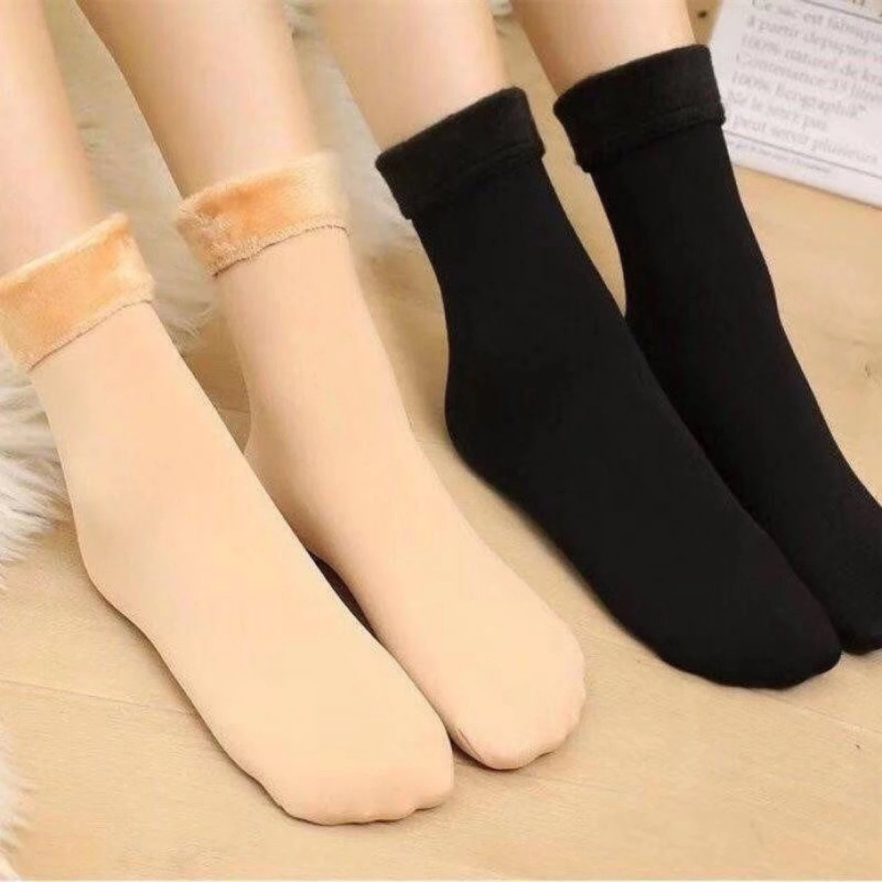Babygenic - Samt Socken für den Winter